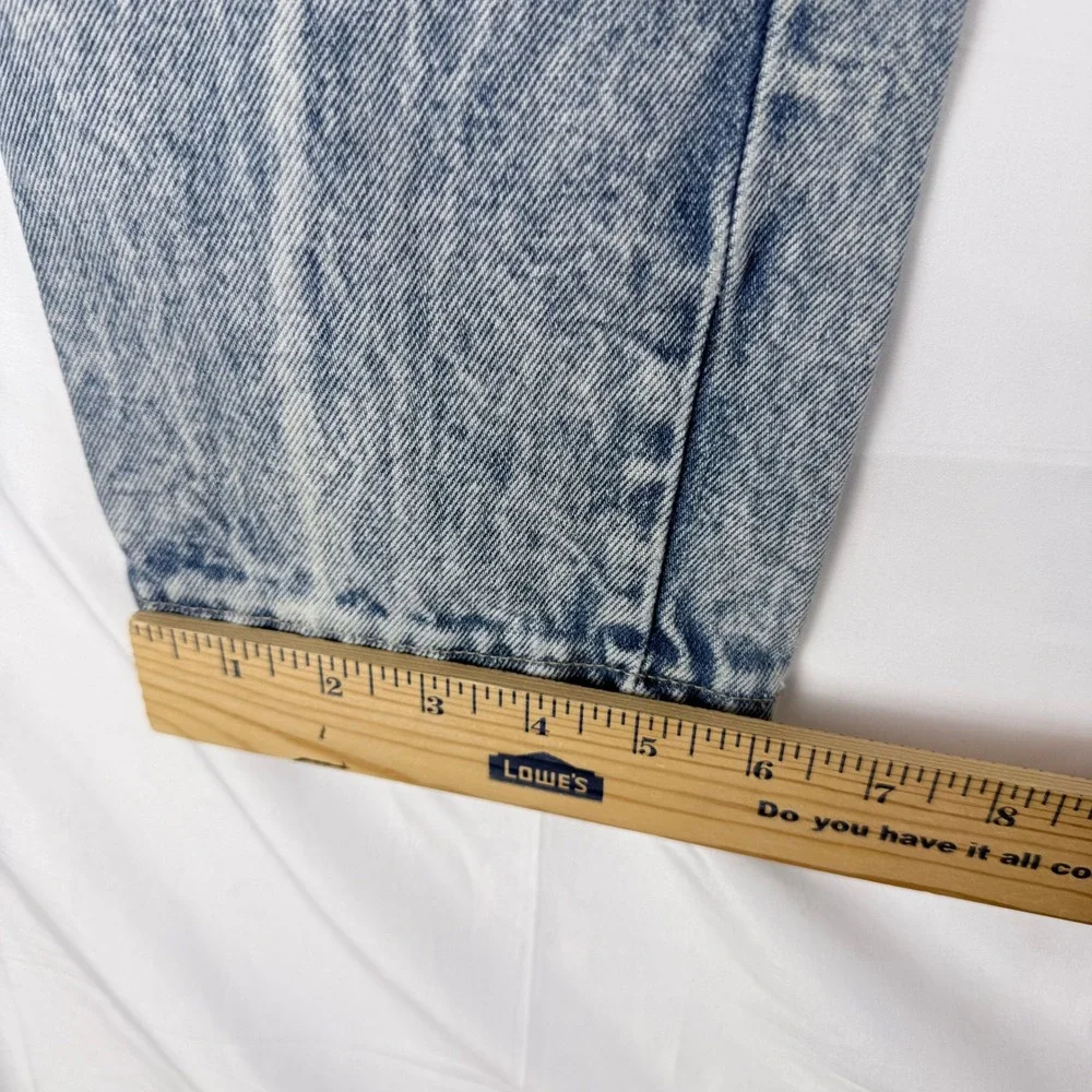 Vintage Acid Wash High Waisted Jeans Women's Light Blue Denim‎ Size 12